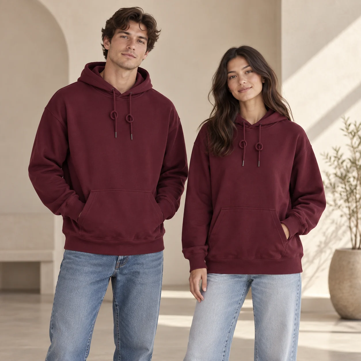 Cotton-Poly Pullover Hoodie · Men & women uniform scene