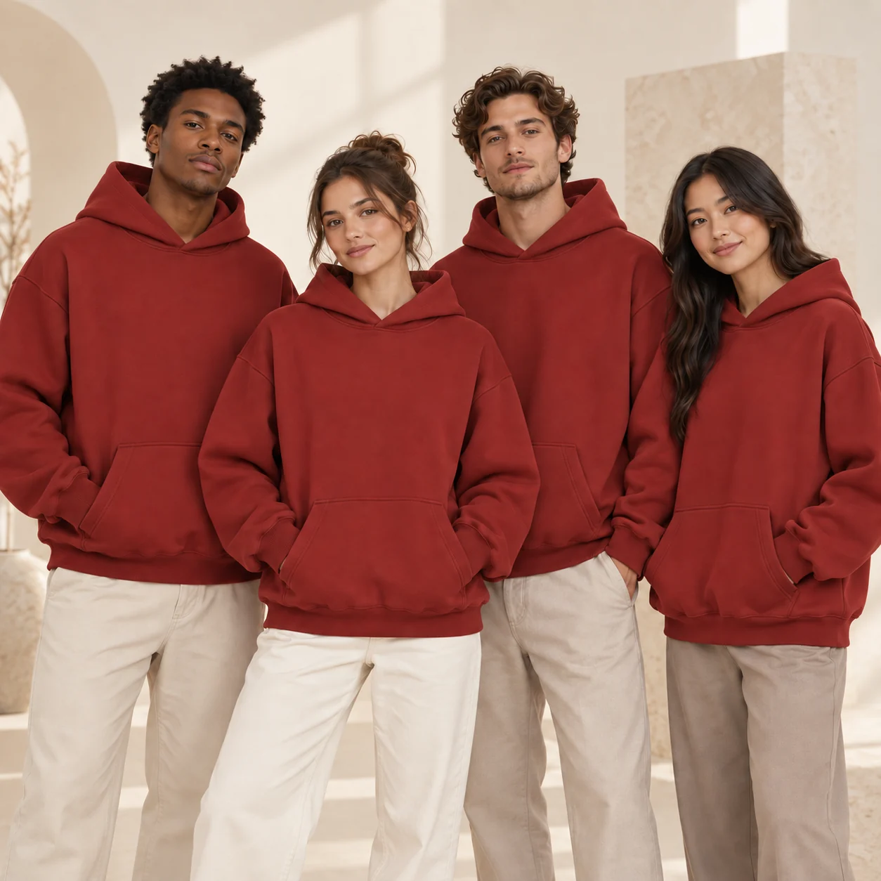 Heavyweight Composite Hoodie · Coordinated team scene