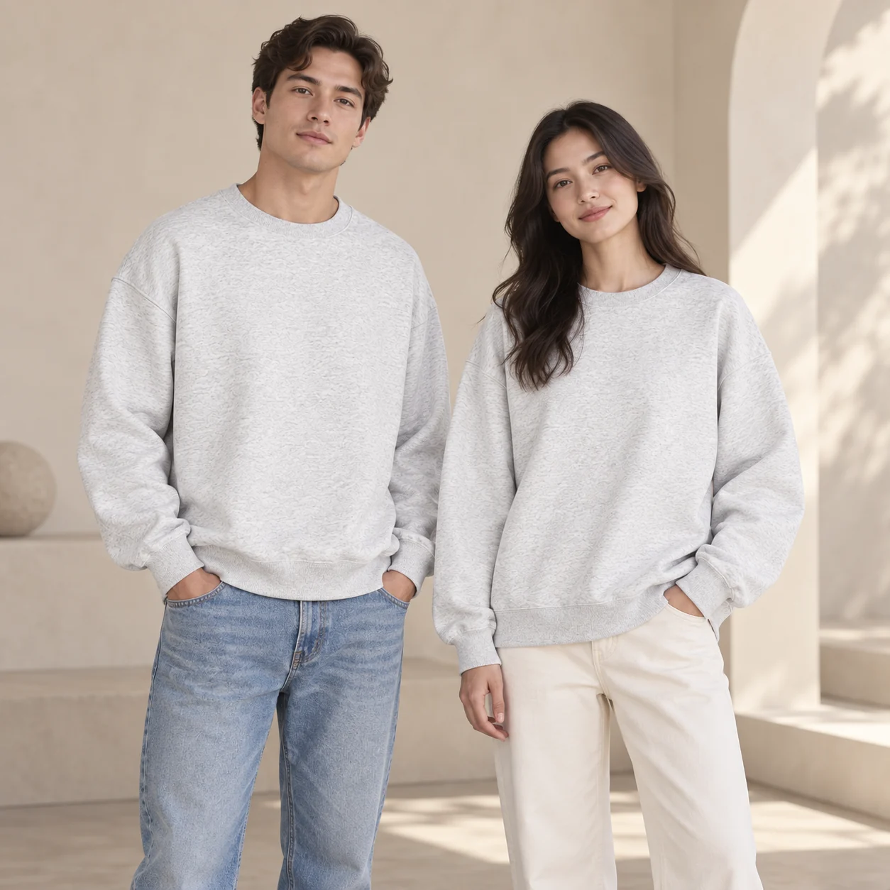 Oversized Super-Soft Crew Sweatshirt · Men & women uniform scene