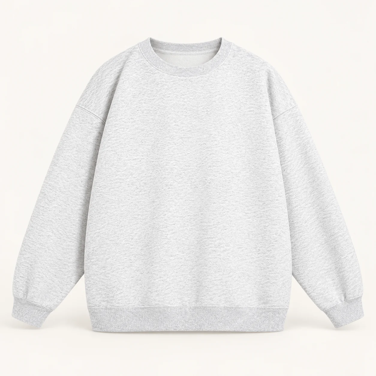 Oversized Super-Soft Crew Sweatshirt — 401 Heather gray — Style view