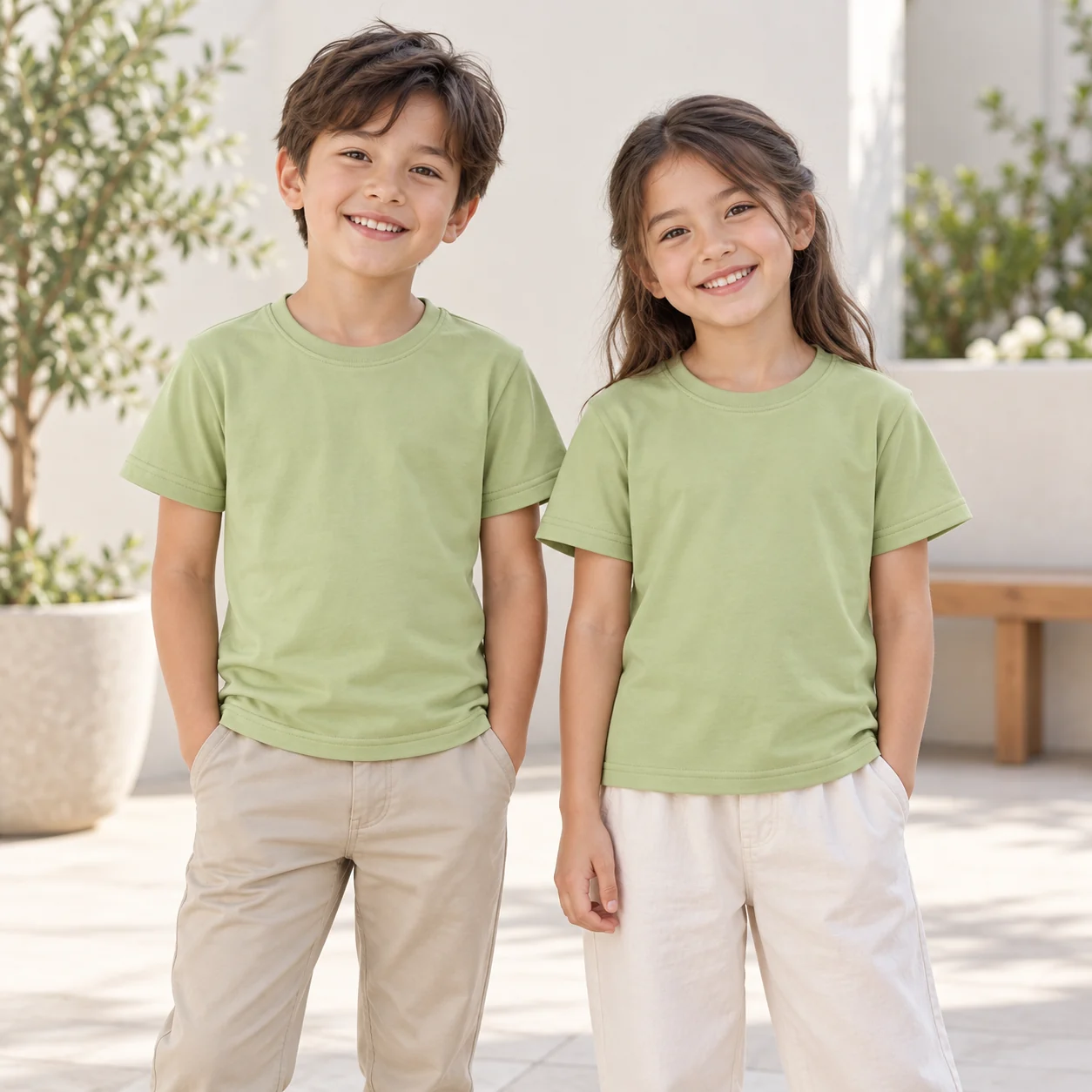 40s Double-Yarn Pure Cotton Kids Tee · Boys’ & girls’ styling