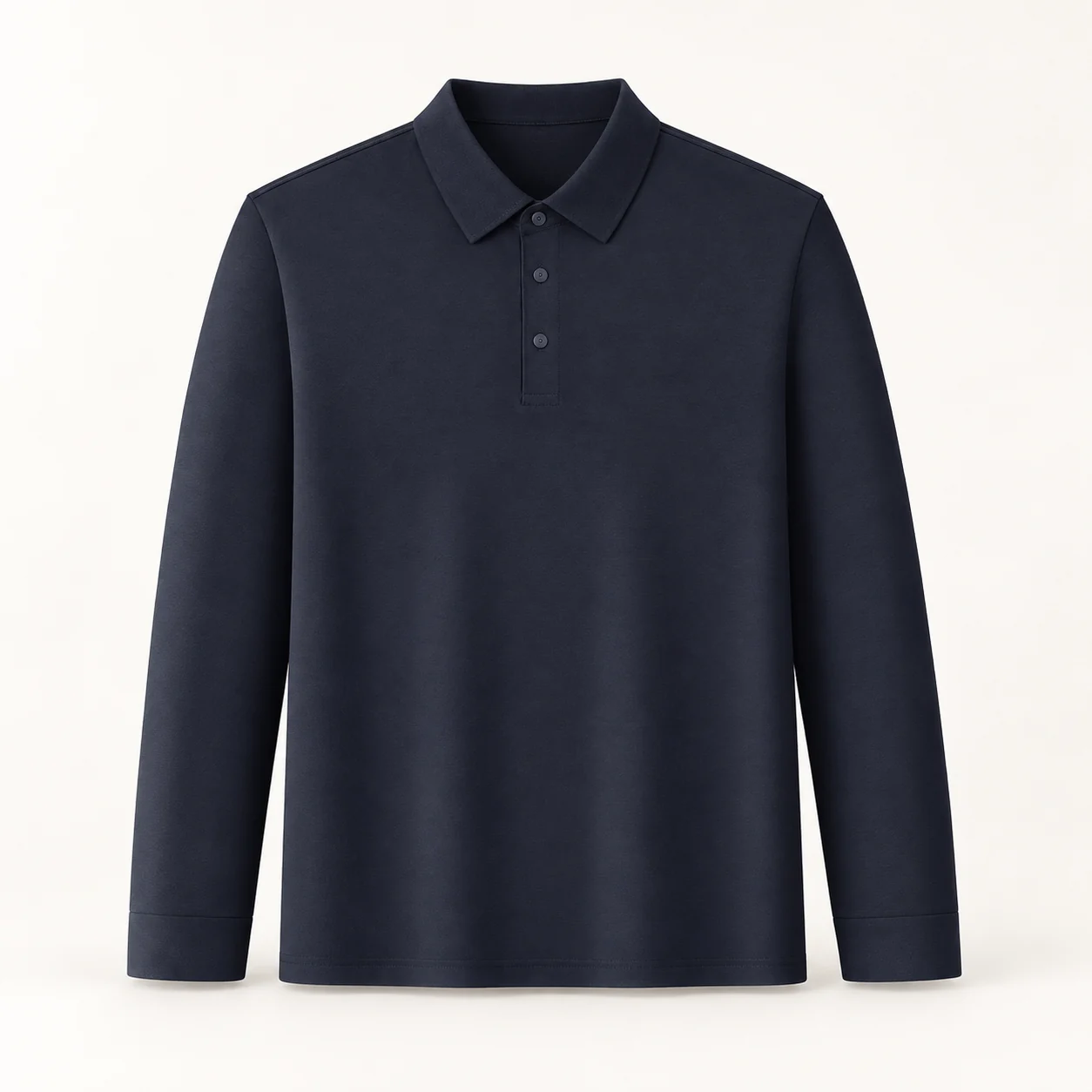 Sorona 40S Ice-Feel Long-Sleeve Polo, 200 g/m² — Shadow blue — Style view