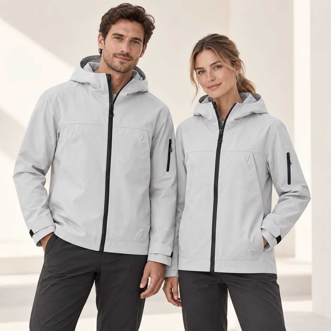 T8 Grid 3-Layer Seam-Sealed Hard Shell Jacket · Men & women uniform scene