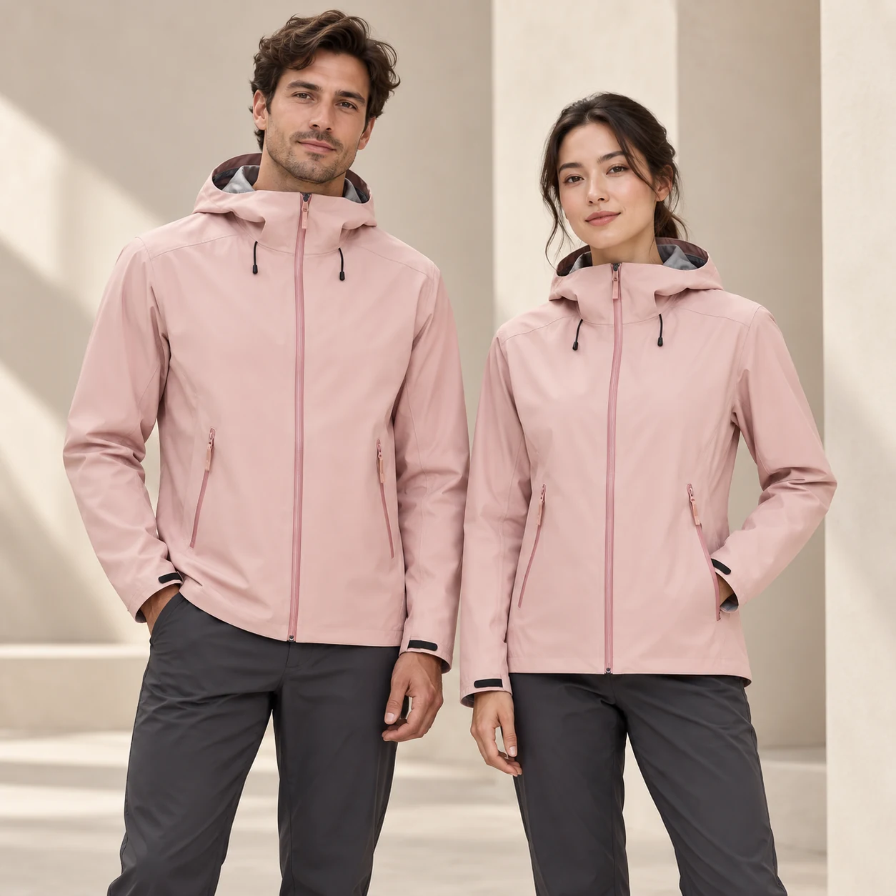 Fully Seam-Sealed Thin Polyester Hard-Shell Jacket · Men & women uniform scene