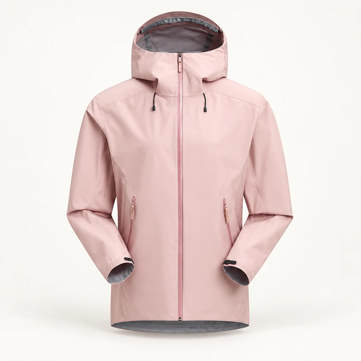 Fully Seam-Sealed Thin Polyester Hard-Shell Jacket — Chestnut pink — Style view