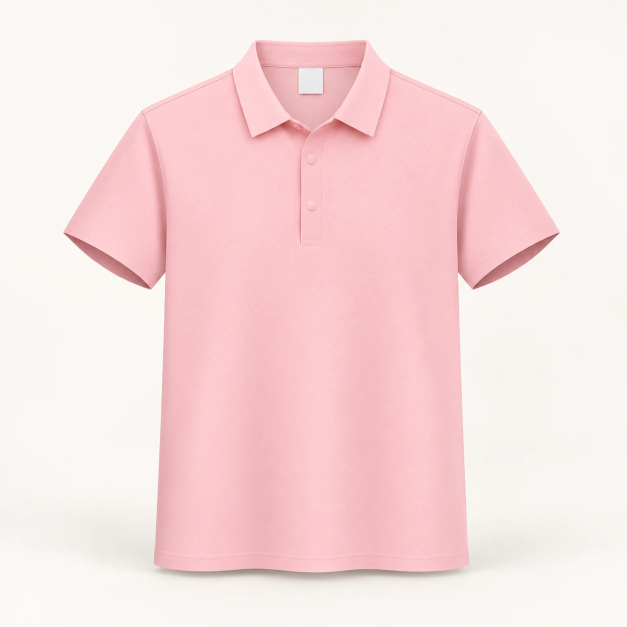 Seamless Cool-Touch Nylon Polo Shirt — Pink — Style view