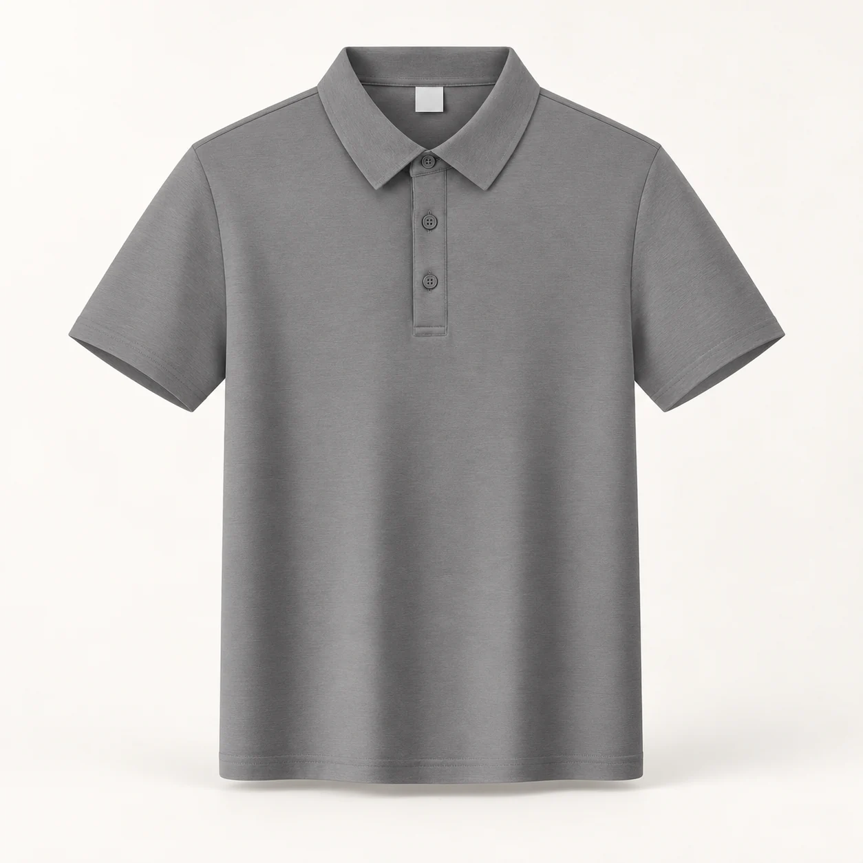 60-Count Double-Face Fine Piqué Polo — Dark gray — Style view