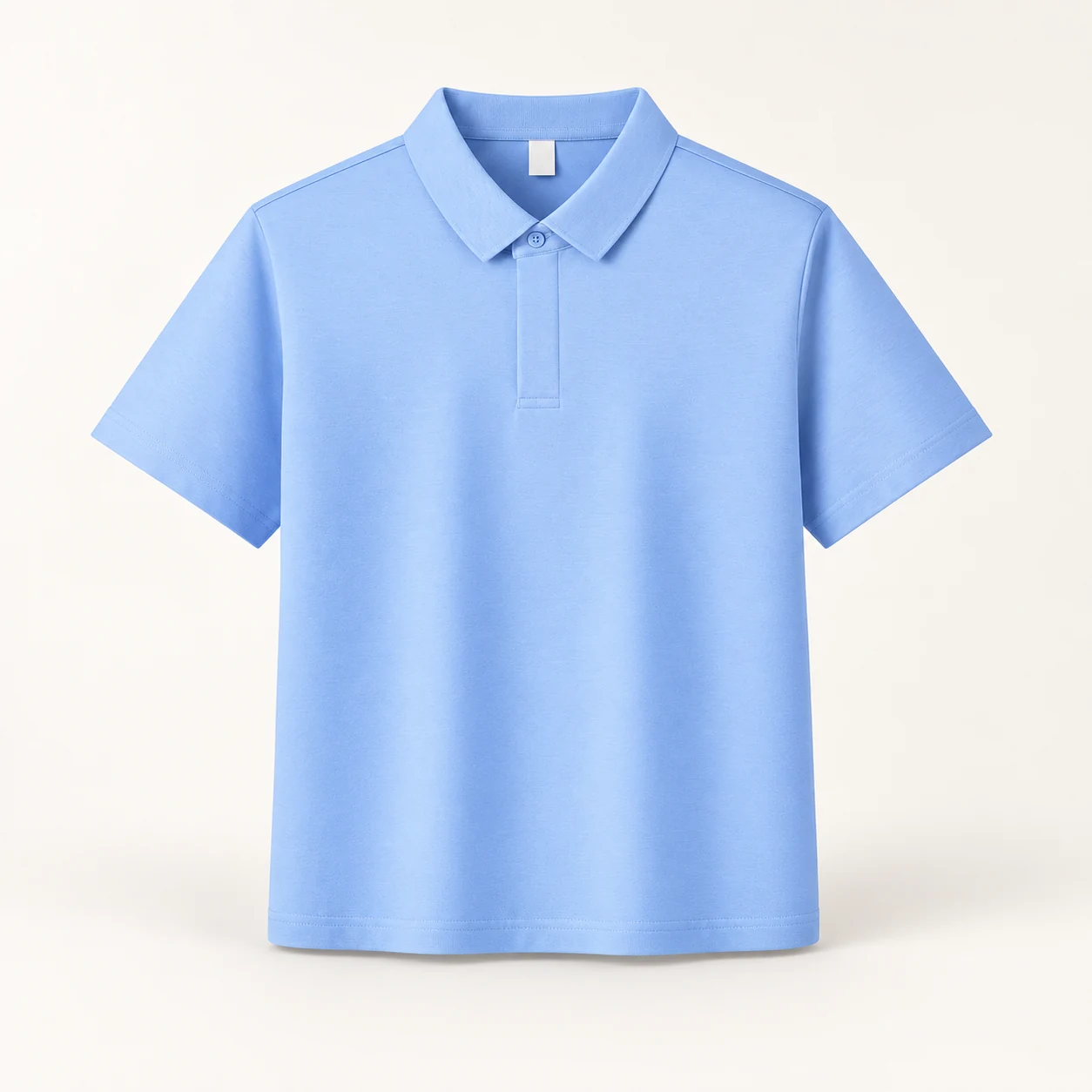 Mulberry Silk-Blend Business Polo — Sky blue — Style view