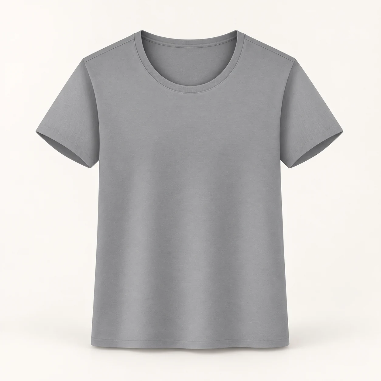 Dynamic Piqué Moisture-Wicking Crew Tee — Light gray — Style view