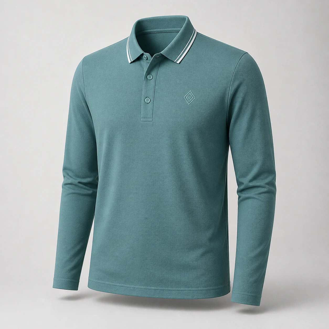 Mulberry Silk · Long-Sleeve · Turn-Down Collar · Polo Shirt · 811