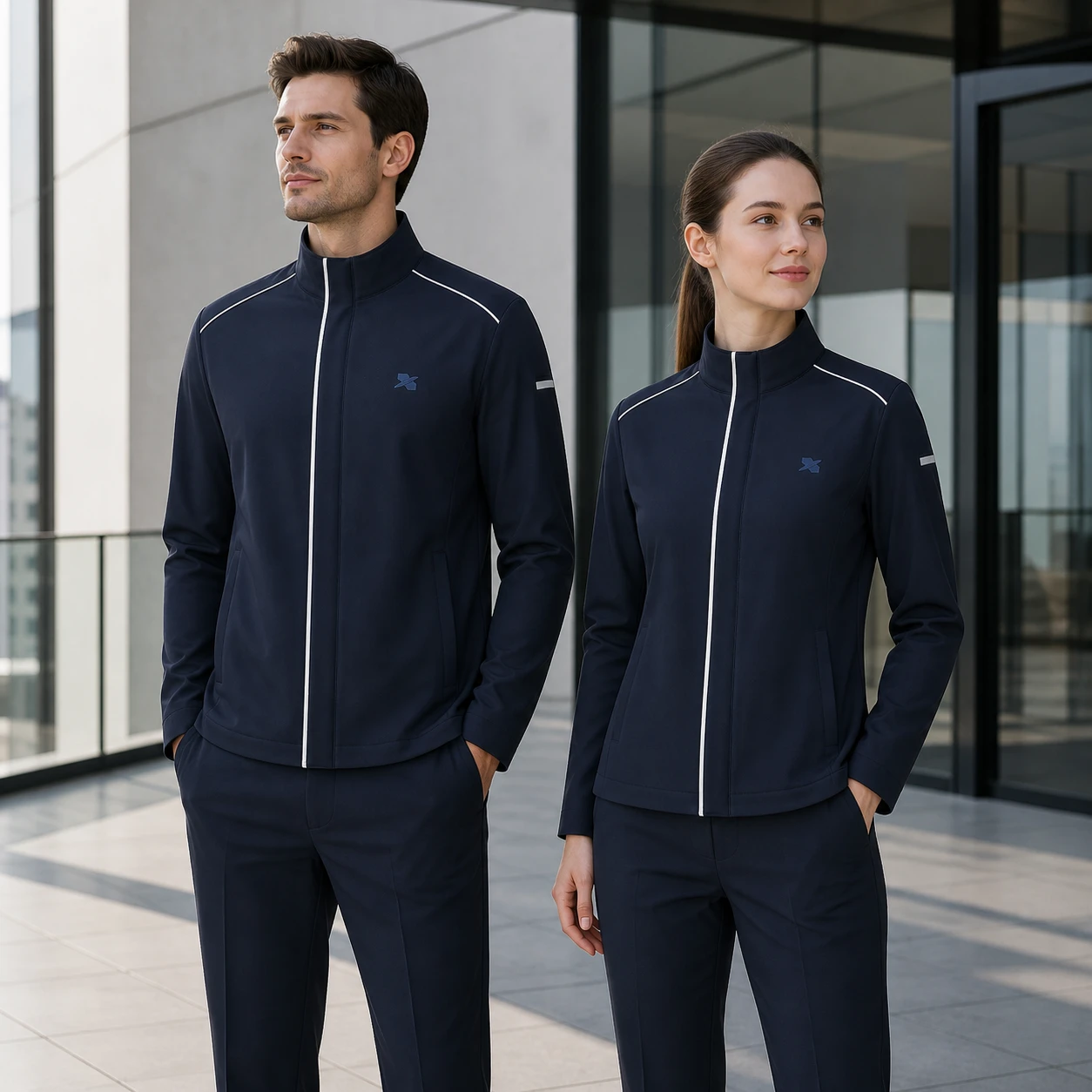 Stretch Nylon Work Jacket · Men & women uniform scene