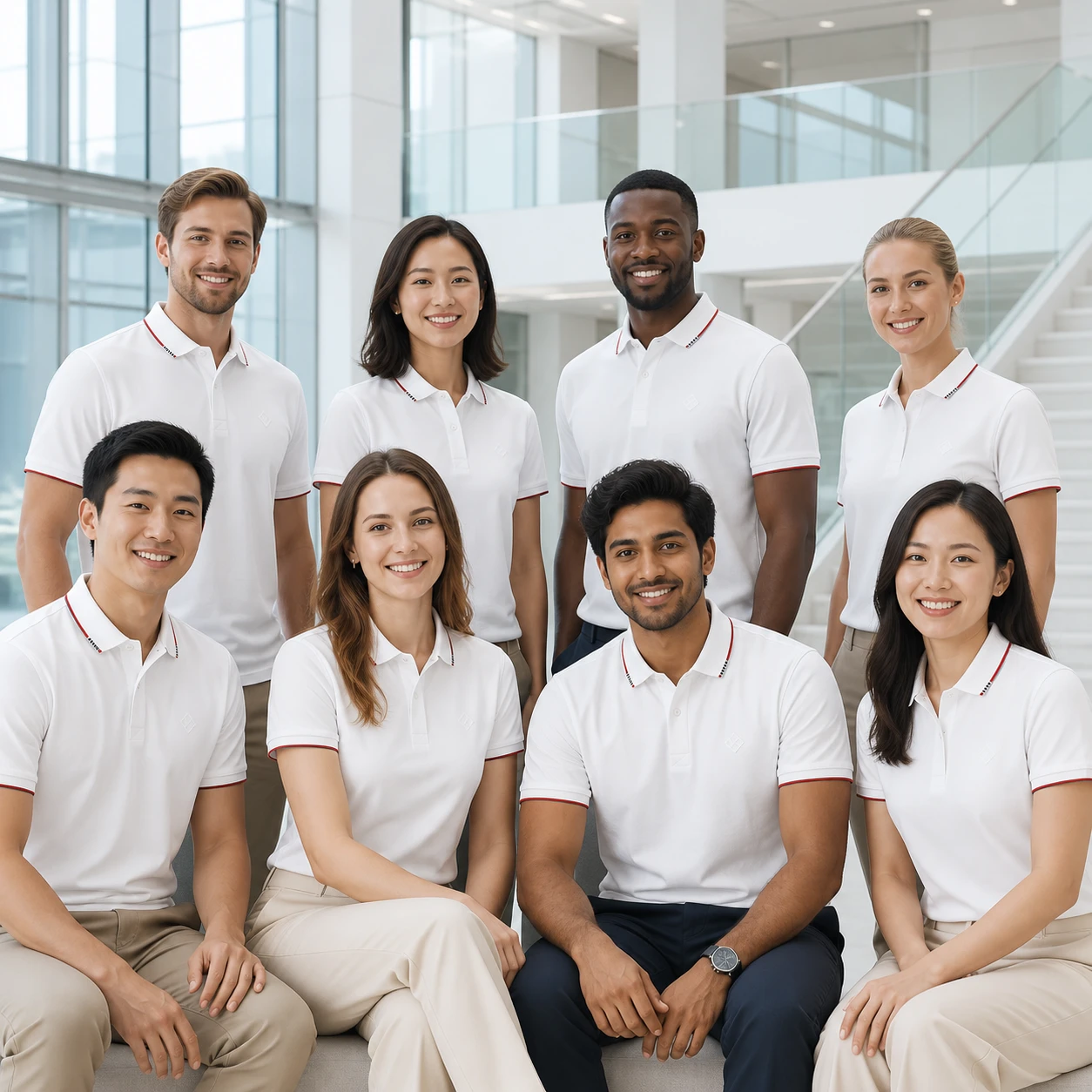 Ice Ion Fiber Polo Shirt · Coordinated team scene