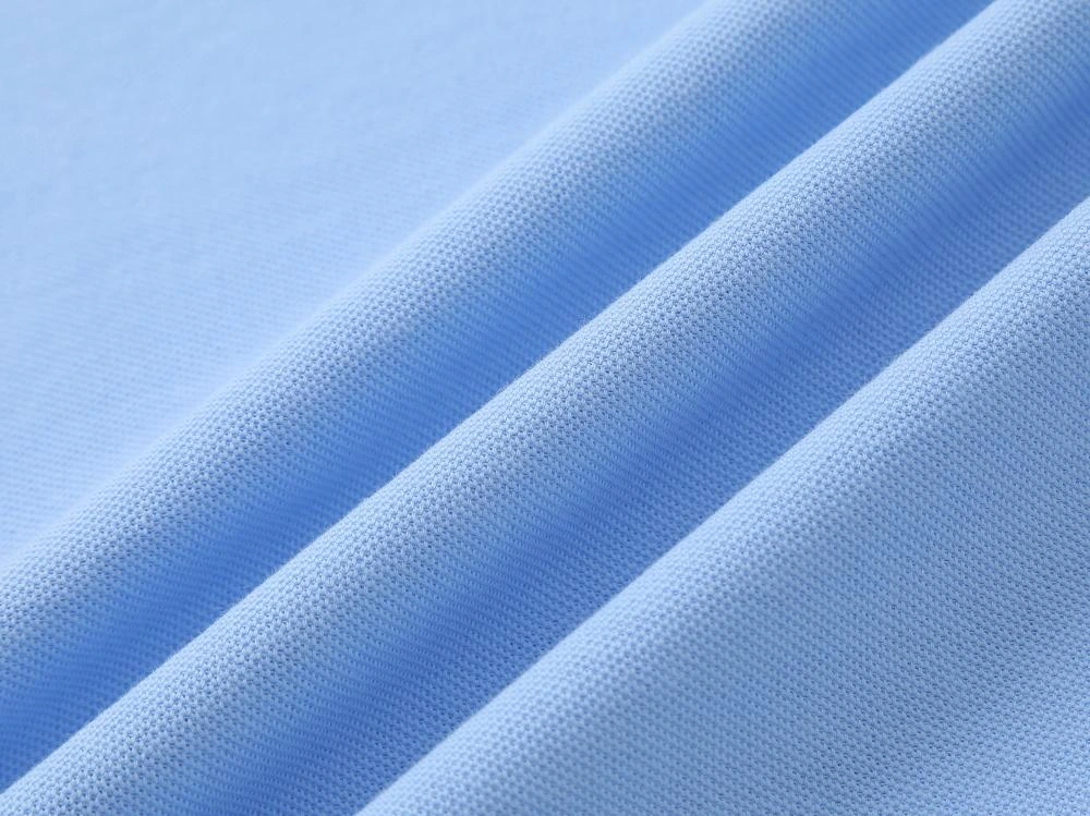 Heavyweight 32s Cotton-Poly Long-Sleeve Polo · Fabric texture